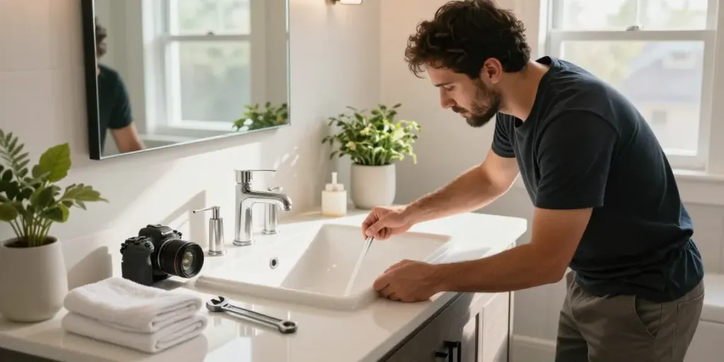 Professional bathroom sinks installation Hamilton in a bright, modern setting.