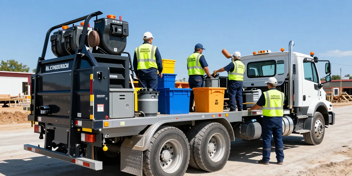 Trusted provider Ottawa Float Services assisting with equipment transport at a local service site.