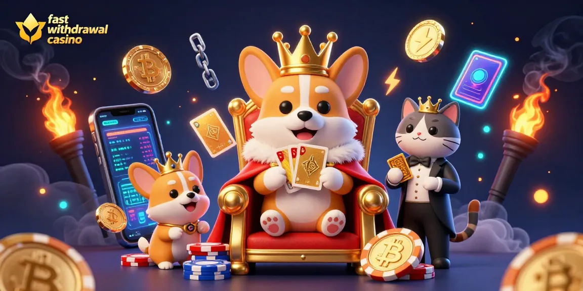 Experience the fast withdrawal casino with cartoon royalty and interactive elements showcasing crypto payouts.